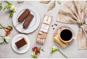 Мороженое Пломбир Эскимо «Б.Ю.Александров» со вкусом Тирамису в молочном шоколаде 80 г.