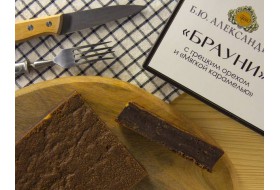 Торт «Брауни» с грецким орехом и карамелью  «Б.Ю.Александров» 400 г.